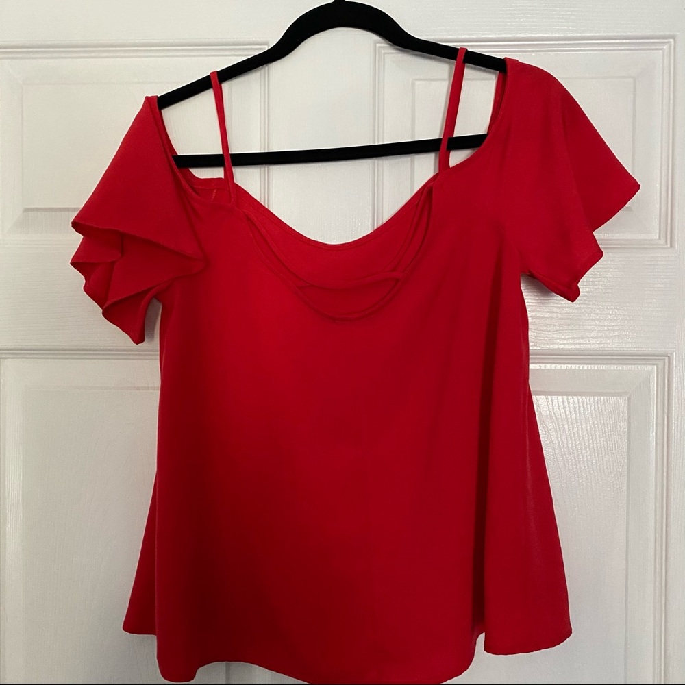 Red Off-Shoulder Top
